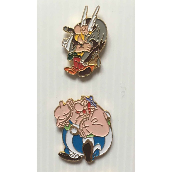 Astérix - lot de 2 pin's:  Astérix et Obélix Editions Albert René 1990 - 1