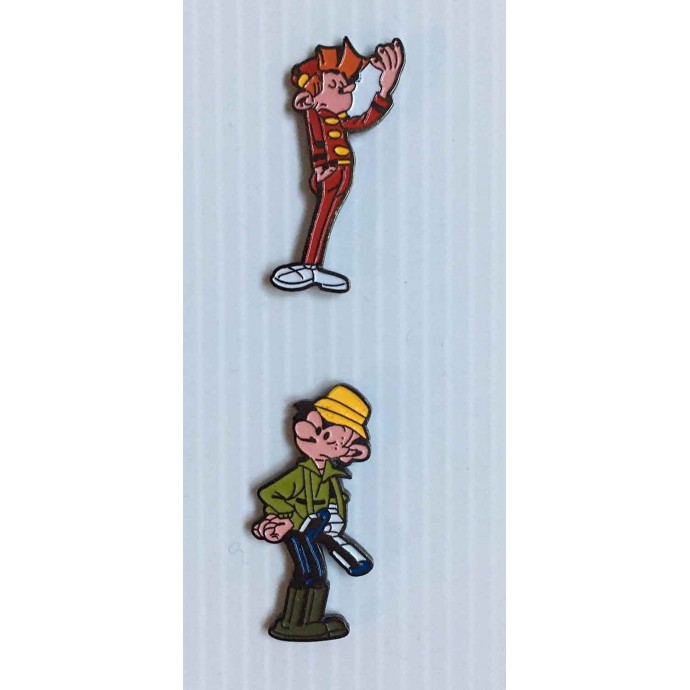 Spirou et Fantasio - lot de 2 pin's Tome et Janry/ Dupuis 1991 - 1