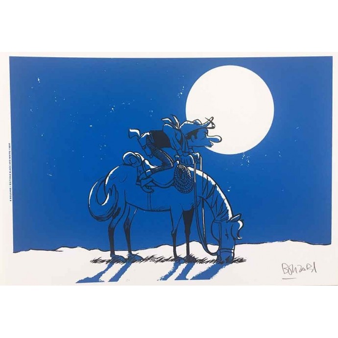 Lucky Luke - Jolly Jumper ne répond plus - TL 2017 + sérigraphie - BlackandWhite - 3