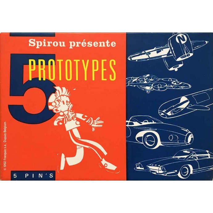 Spirou - Coffret de 5 pin's: Spirou présente 5 prototypes - TL 1992 - 1