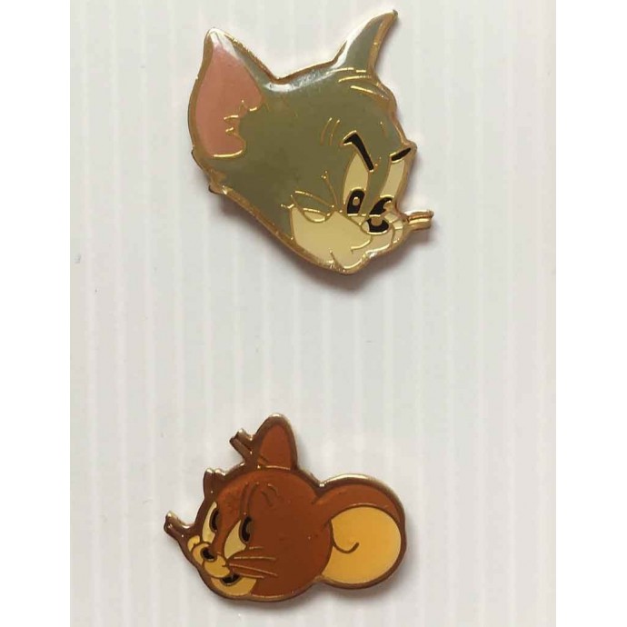 Tom et Jerry - lot de 2 pin's - Pub MAILLE- 1991 - 1