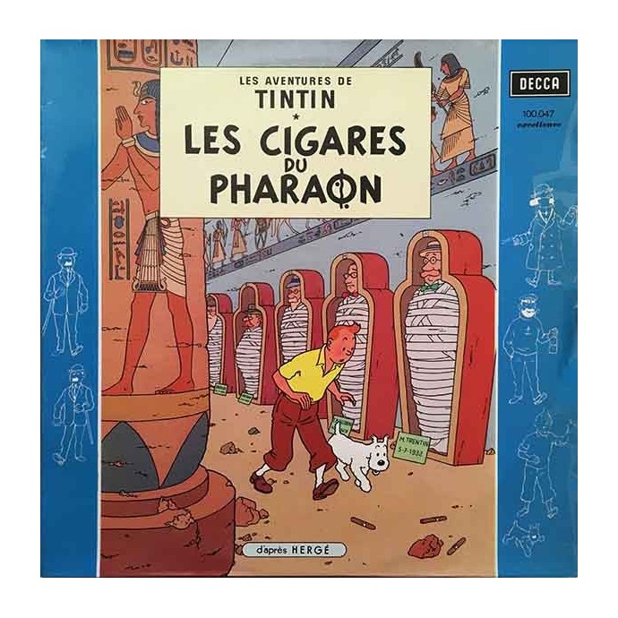 Tintin - Les Cigares du Pharaon - Disque vinyle 33 tours - 1957 - 1