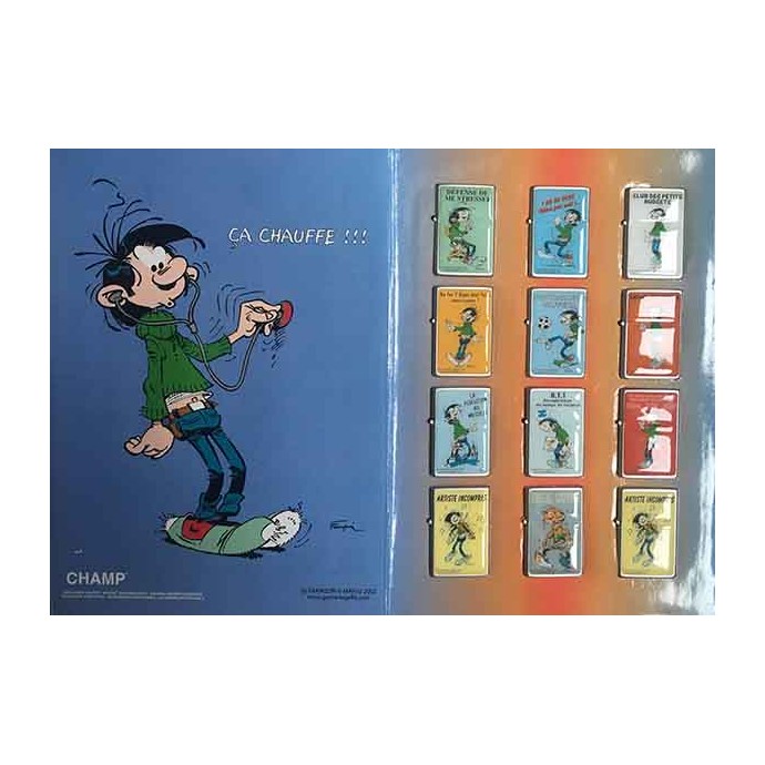 Gaston - Collection de 12 Briquets "Tout feu, tout flemme" - 2002 - 2