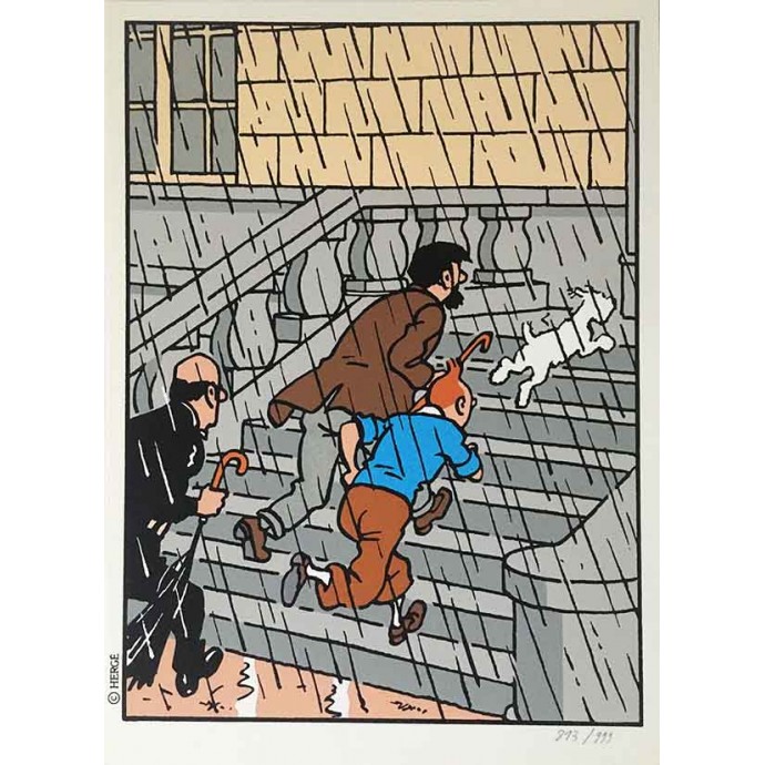 Tintin - Maquette Château de Moulinsart - TL 1987 + Sérigraphie - 4