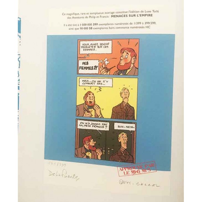 Philip et Francis - Menaces sur l'empire - TT 2013 + ex-libris - 2