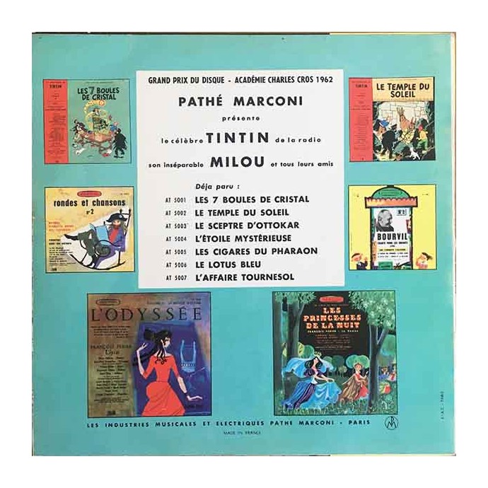 Tintin - Les Bijoux de la Castafiore - Disque vinyle 25cm/33 tours - 1962 - 1
