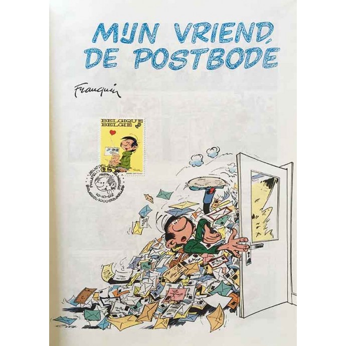 Gaston (Guust) - Le facteur est mon ami (M'jn vriend, de postbode) - Pub 1992 + Timbre - 2