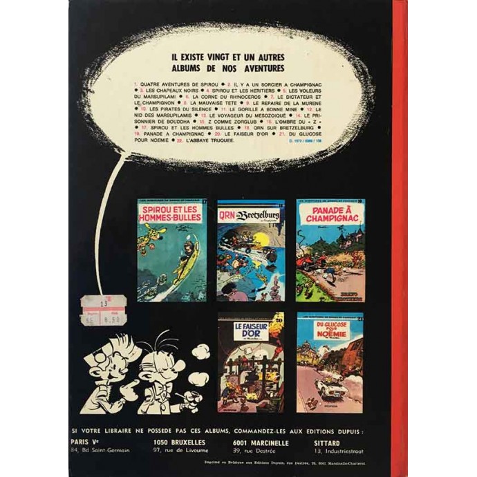 Spirou et Fantasio - 22. L'Abbaye Truquée - EO 1972 - 3