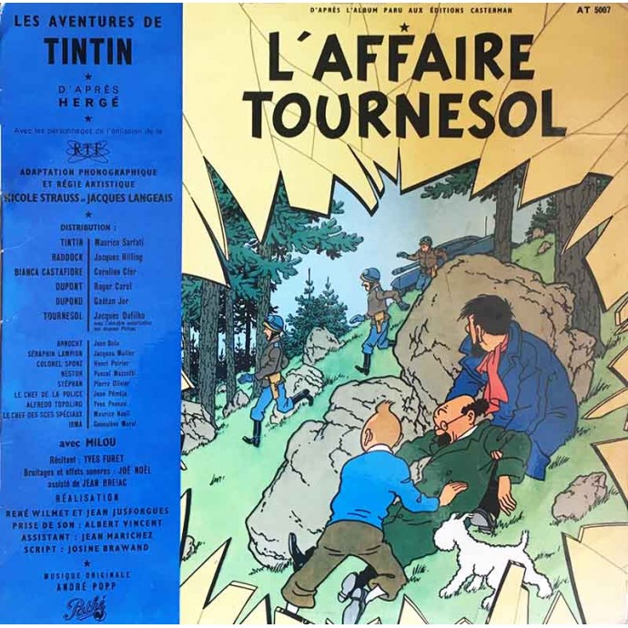 Tintin - L'affaire Tournesol - Disque vinyle 25cm/33 tours - 1962 - 1