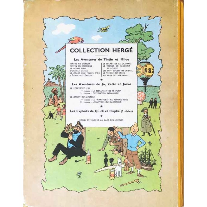 Tintin - Le Trésor de Rackham le Rouge - B7 1952 médaillon - 2