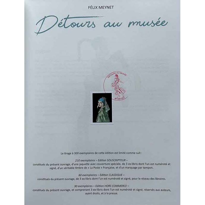 MEYNET Félix - Détours au musée - TL 2019 + ex-libris + timbre - 4