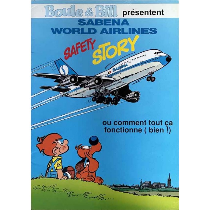 Boule et Bill - Safety Story - Pub Sabena World Airlines -1990 - 1