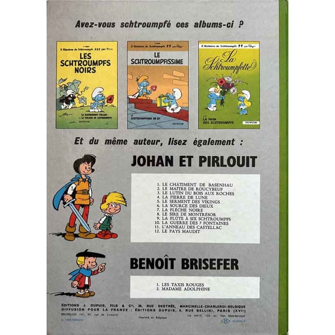 Schtroumpfs - L'oeuf et les Schtroumpfs - EO 1968 TTBE - 2