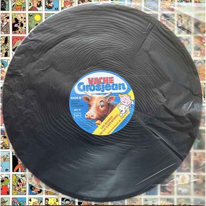 Tintin - Les Bijoux de la Castafiore - Disque vinyle 33 tours - Pub Vache Grosjean 1979 - 2