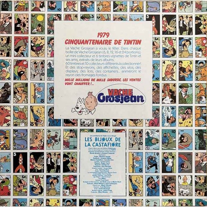 Tintin - Les Bijoux de la Castafiore - Disque vinyle 33 tours - Pub Vache Grosjean 1979 - 3