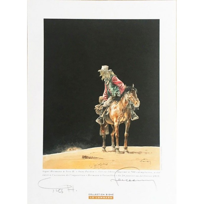 Sans Pardon - Hermann - TL 2015 + ex-libris + cartes postales - 2