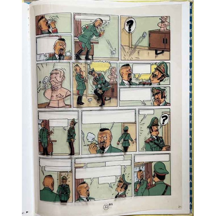 Tintin - Cinquante ans de Travaux Fort Gais - TL EO 1978 + Calque page 22bis - 2