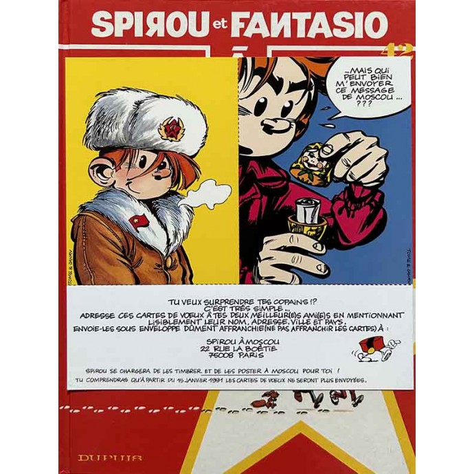 Spirou et Fantasio - 42. à Moscou - EO 1990 + cartes postales - 2