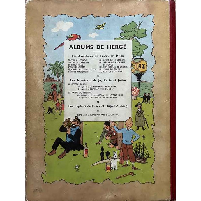 Tintin - Le Secret de la Licorne - médaillon orange - B6 1952 - 2