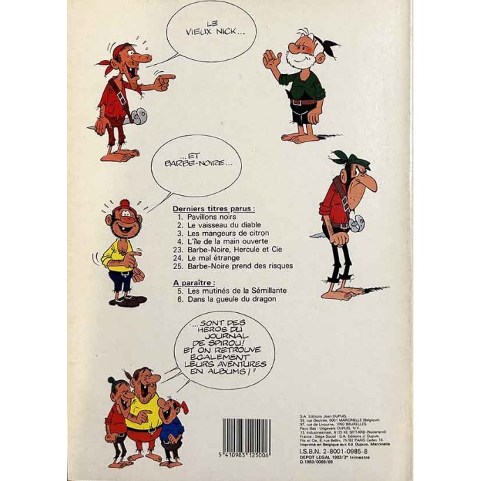 Vieux Nick - 25. Barbe-Noire prend des risques - EO 1983 - 2