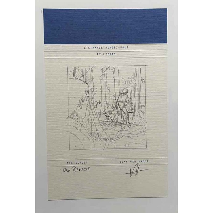 Blake et Mortimer - L'étrange rendez-vous - TT 2001 + ex-libris + carnet - 2