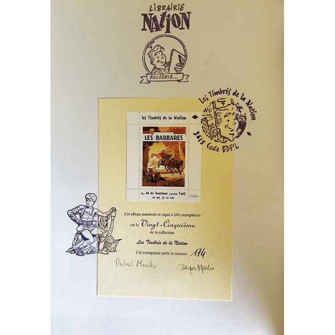 Alix - 21. Les Barbares - EO 1998 - TL Les Timbrés Nation - 2