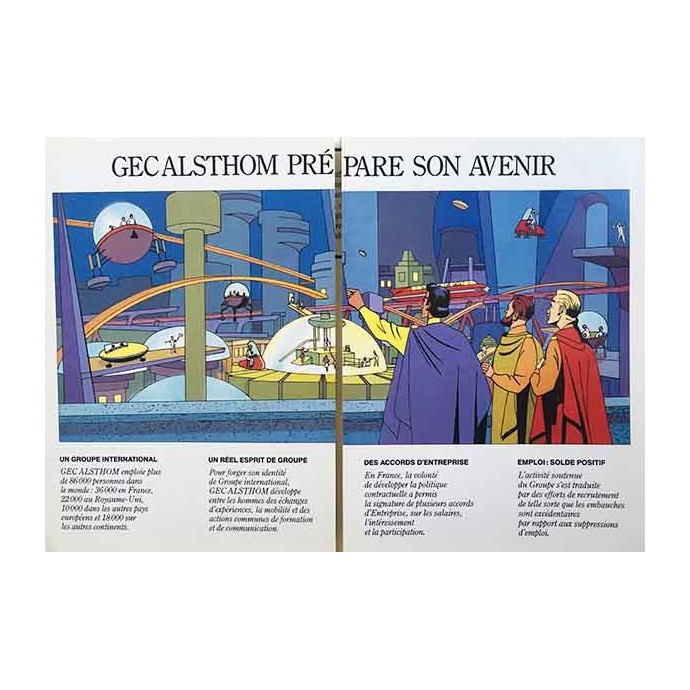 Blake et Mortimer - Rapport social - Pub GEC Alsthom - 1990 - 2