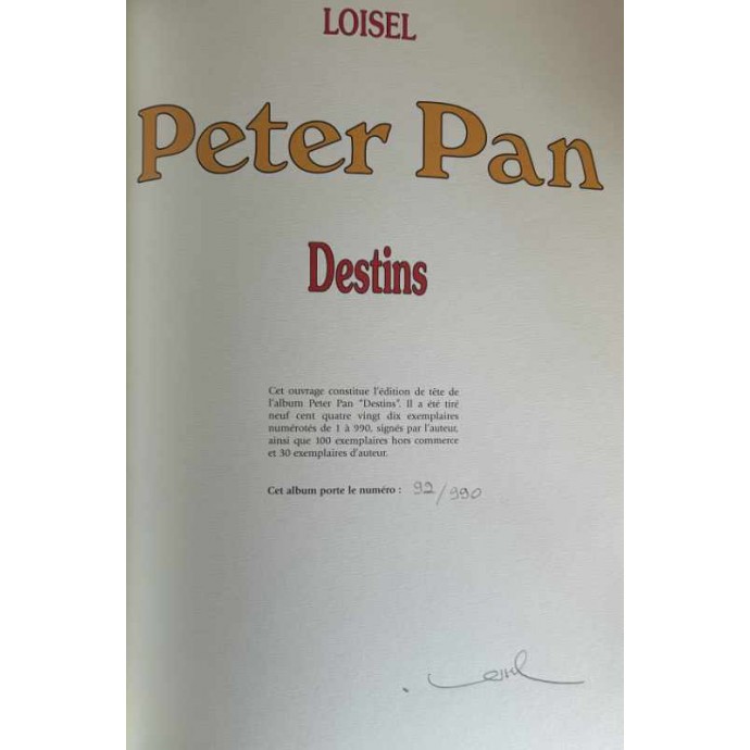 Loisel - Peter Pan - Destins - TT 2004 - 2
