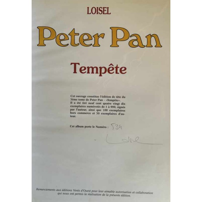 Loisel - Peter Pan - Tempête - TT 1994 - 2