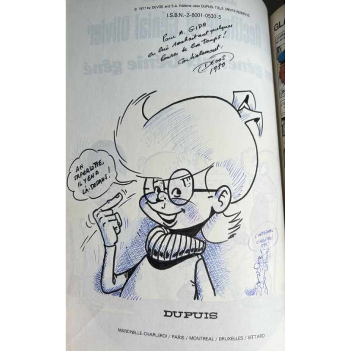 Génial Olivier - 4. un généreux Génie gêné - EO 1977 + Dédicace Devos - 1