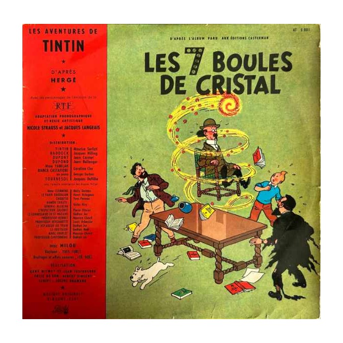 Tintin - Les 7 boules de Cristal - Disque vinyle 25cm/33 tours - 1961 - 1