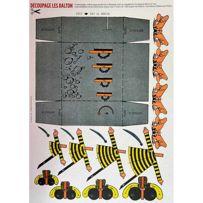 Lucky Luke - Sur la piste des Dalton - TL 2022 + Timbres + Découpage + ex-libris - BlackandWhite - 3