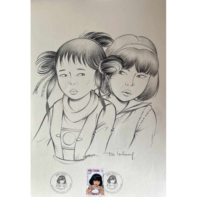 Yoko Tsuno - 9. La fille du vent - EO 1979 + ex libris avec timbre - 2