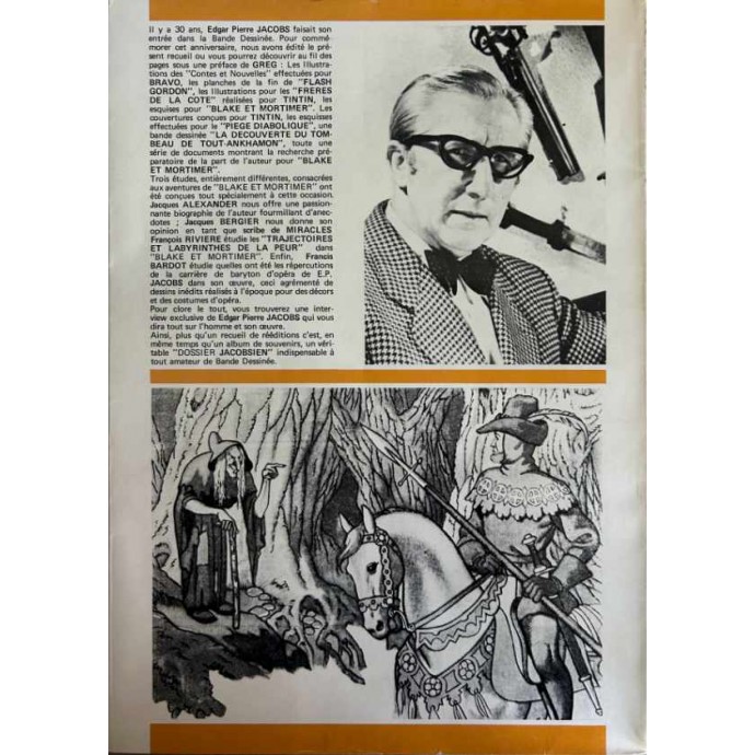 Jacobs - 30 ans de bandes dessinées - EO 1973 + jaquette - 2